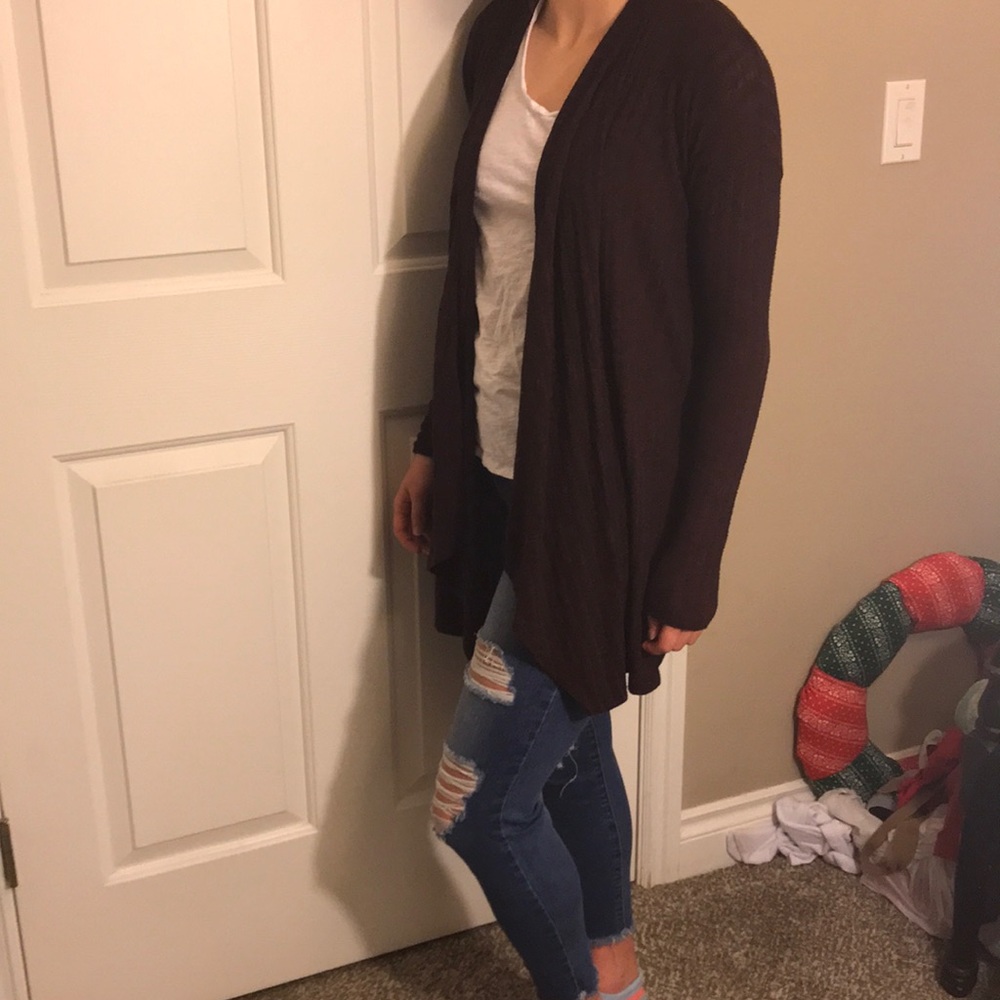 American Eagle red cardigan